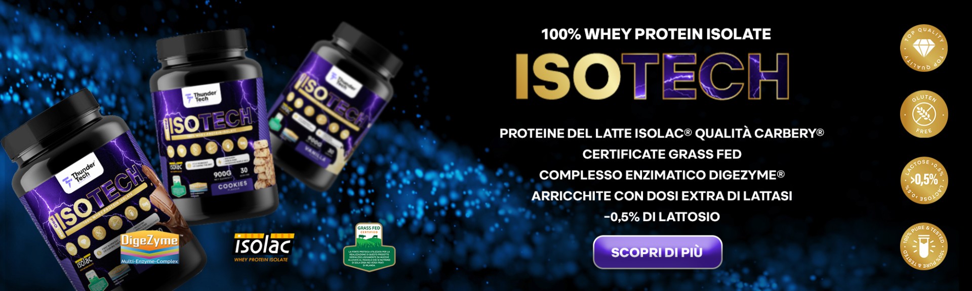 Scopri ora Isotech 100% Isolate Protein Isolac