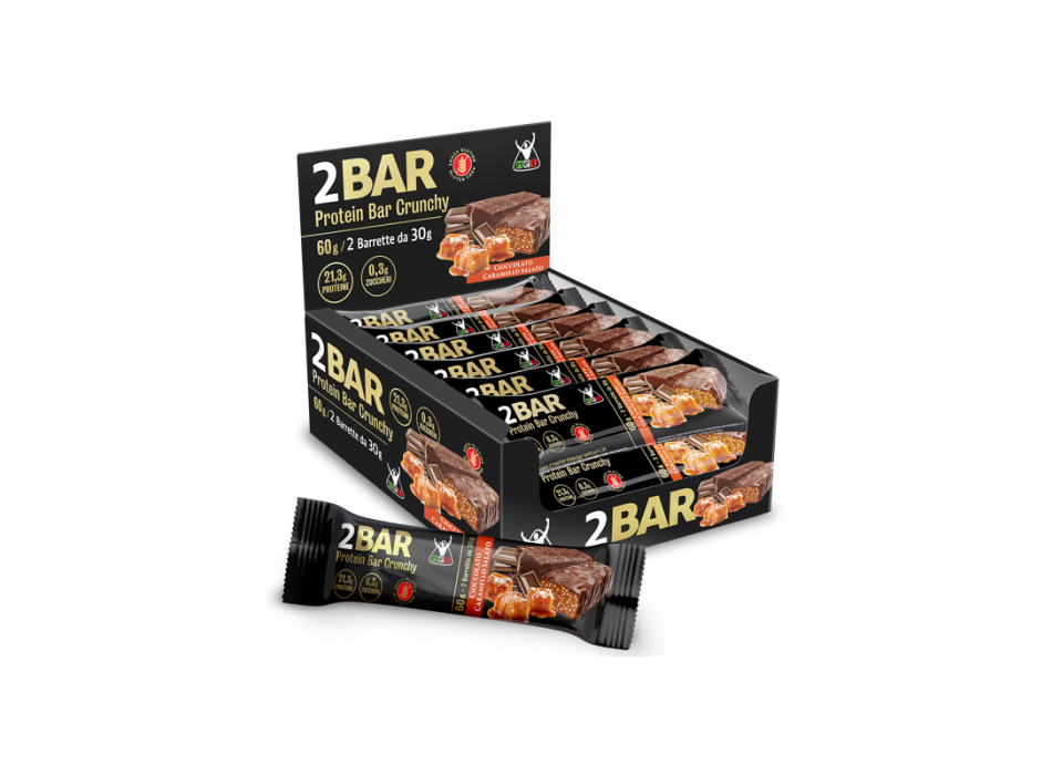 2bar Protein Bar Crunchy 60 G Cioccolato Caramello Salato 1 Heracles Nutrition - Acquista online