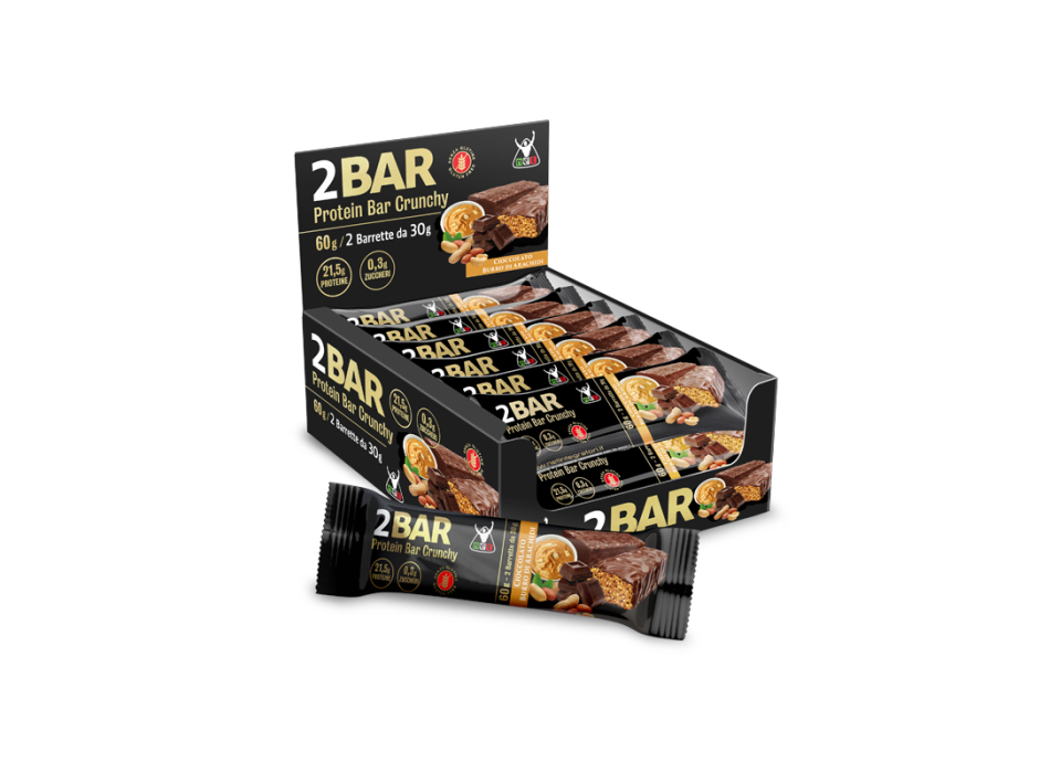 2bar Protein Bar Crunchy 60 G Cioccolato e burro di Arachidi 1 Heracles Nutrition - Acquista online