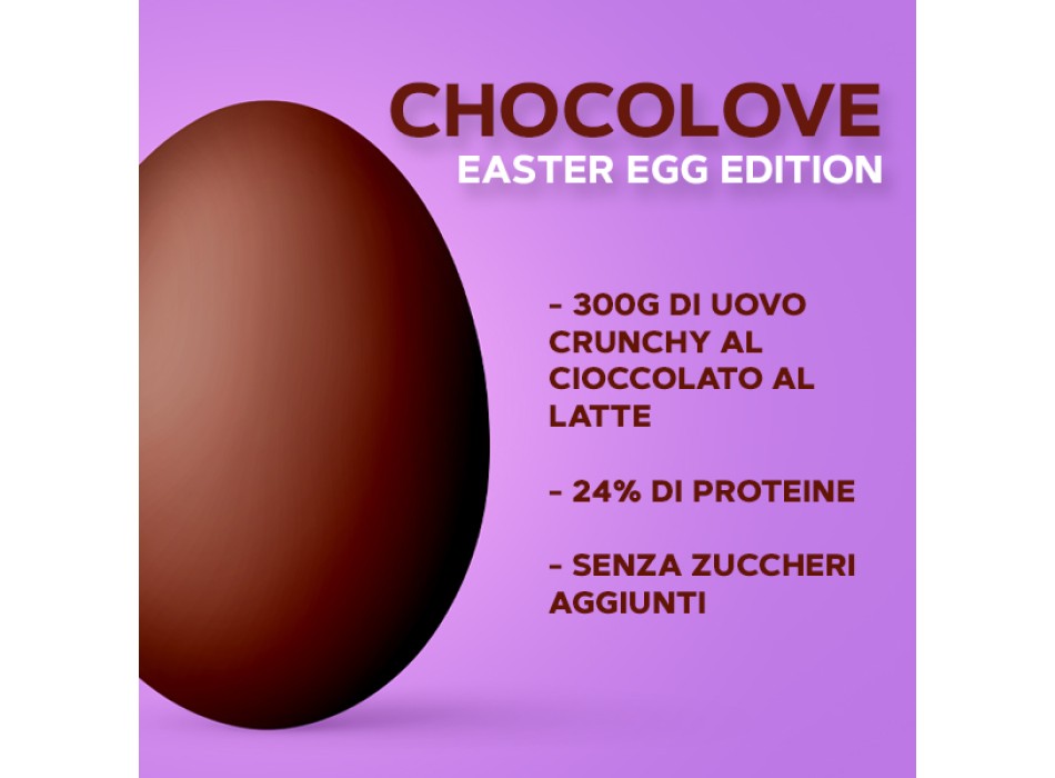 Chocolove Easter Egg Crunchy 300g 2 Heracles Nutrition - Acquista online