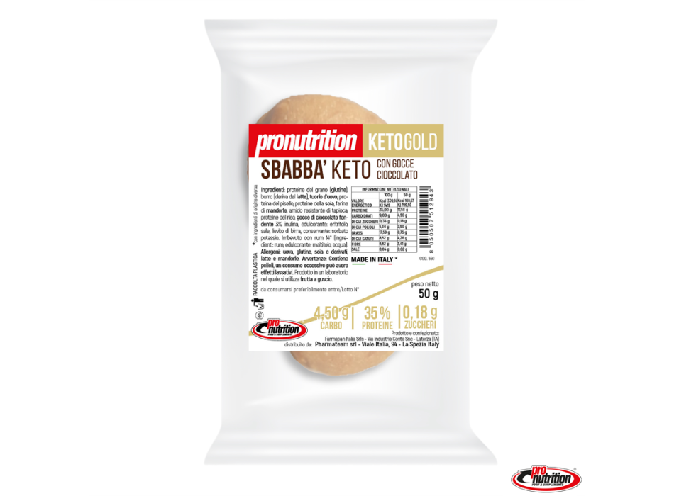 Sbabbà Keto con Gocce di Cioccolato 50g 1 Heracles Nutrition - Acquista online